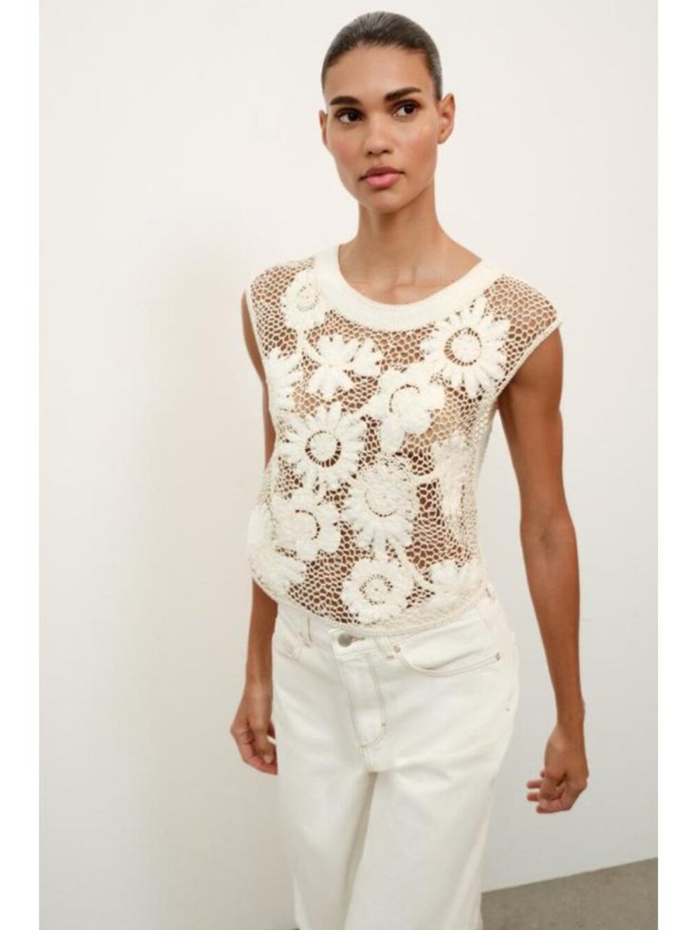 ZARA CROCHET FLORAL TOP - Picture 5 of 10